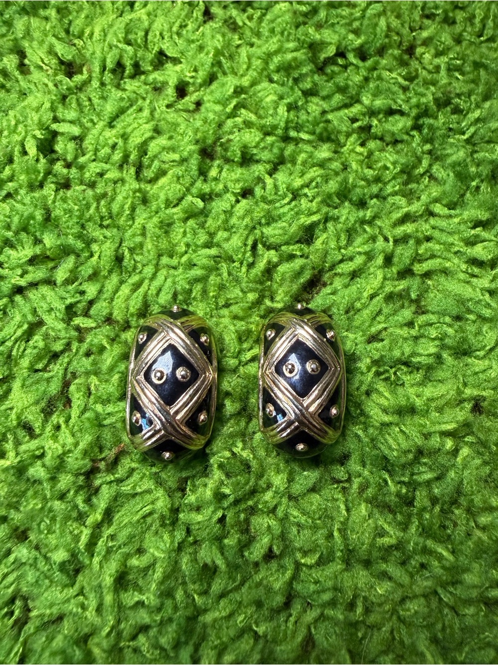 Vintage Carolee Gold Tone Clip On Earrings, Signed K309